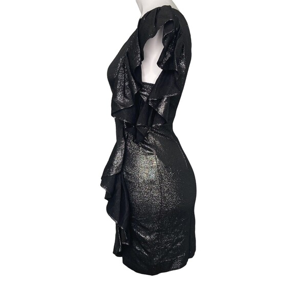 SANDRO Effie One Shoulder Ruffle Cocktail Party Dress Size 1 / US SMALL $495 - Picture 3 of 11